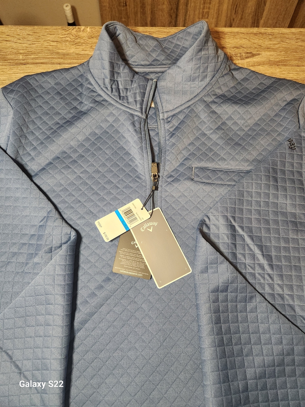 Callaway Men’s Quilted Half-Zip Jacket - Light Blue